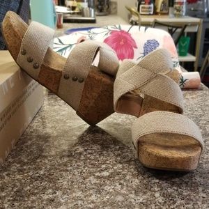 Lucky Brand cork wedges